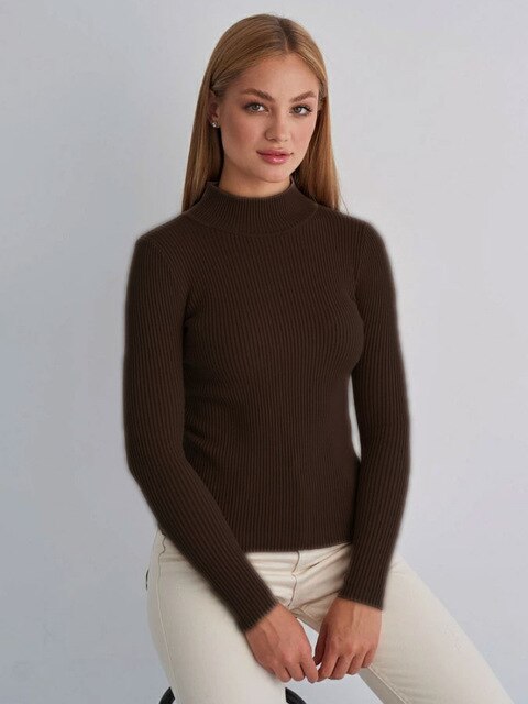 Bequemer und stilvoller Damen-Rollkragenpullover