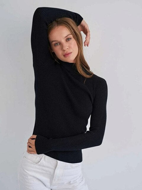 Bequemer und stilvoller Damen-Rollkragenpullover