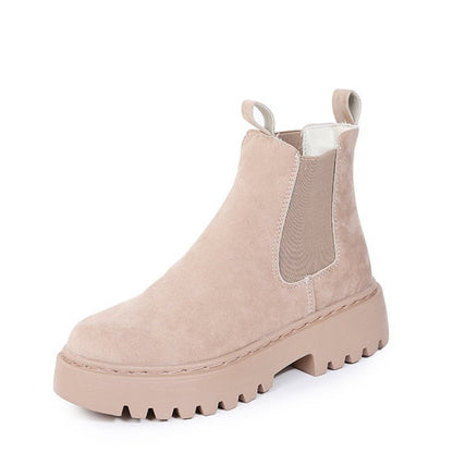 Unifarbene Damen-Stiefeletten