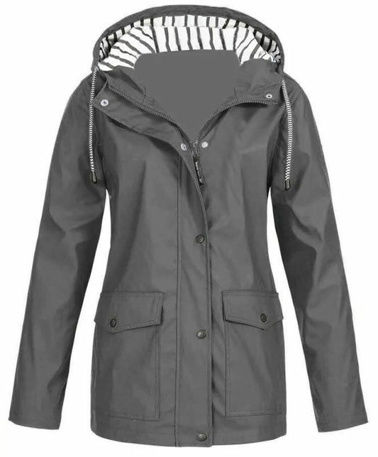 Damen Wasserdichte und Winddichte Regenjacke