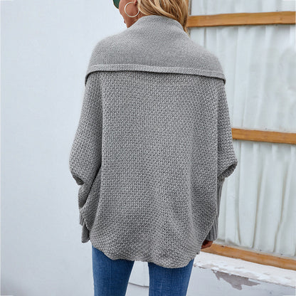 Unifarbene Strickjacke in lockerer Passform