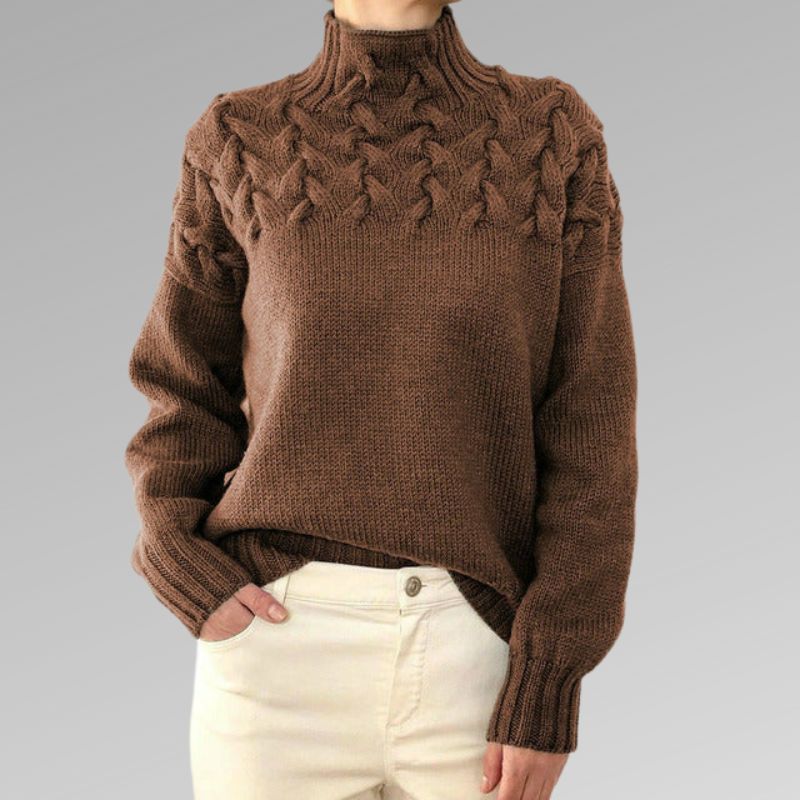 Eleganter und warmer Damen-Rollkragenpullover