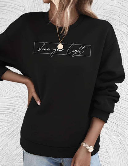 Oversized Damen-Sweatshirt mit Rundhalsausschnitt