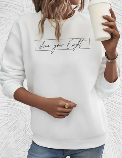 Oversized Damen-Sweatshirt mit Rundhalsausschnitt