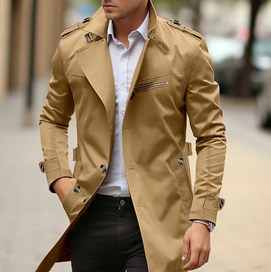 Eleganter Frühlings-Trenchcoat für Herren