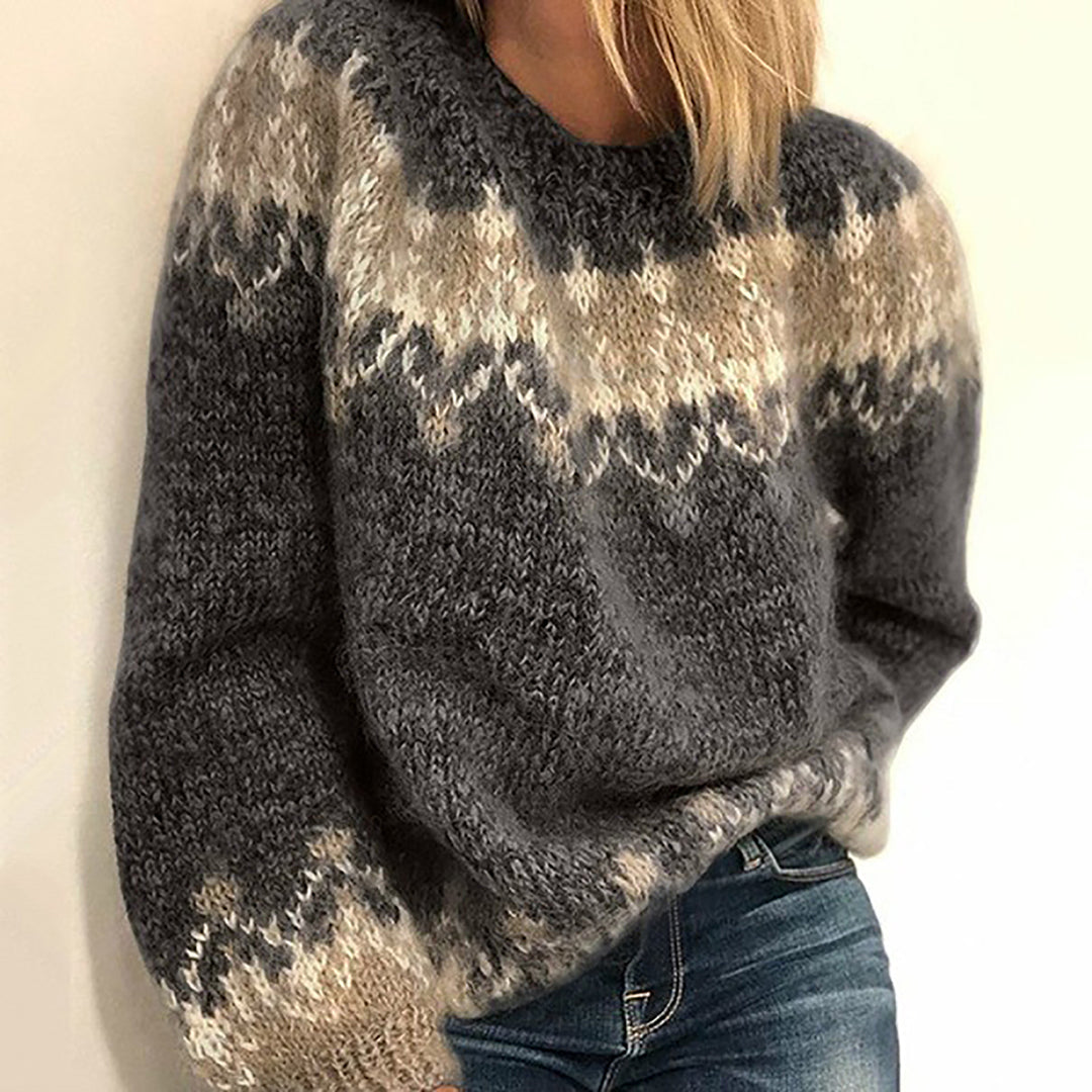 Damen klobiger Strickpullover