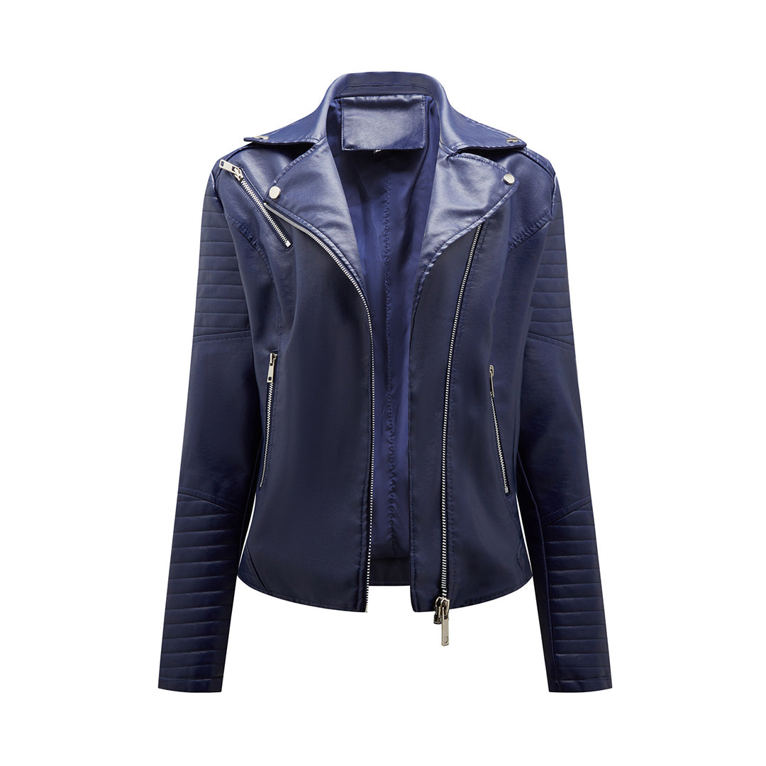 Damen Stylische Lederjacke