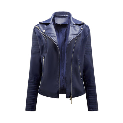 Damen Stylische Lederjacke