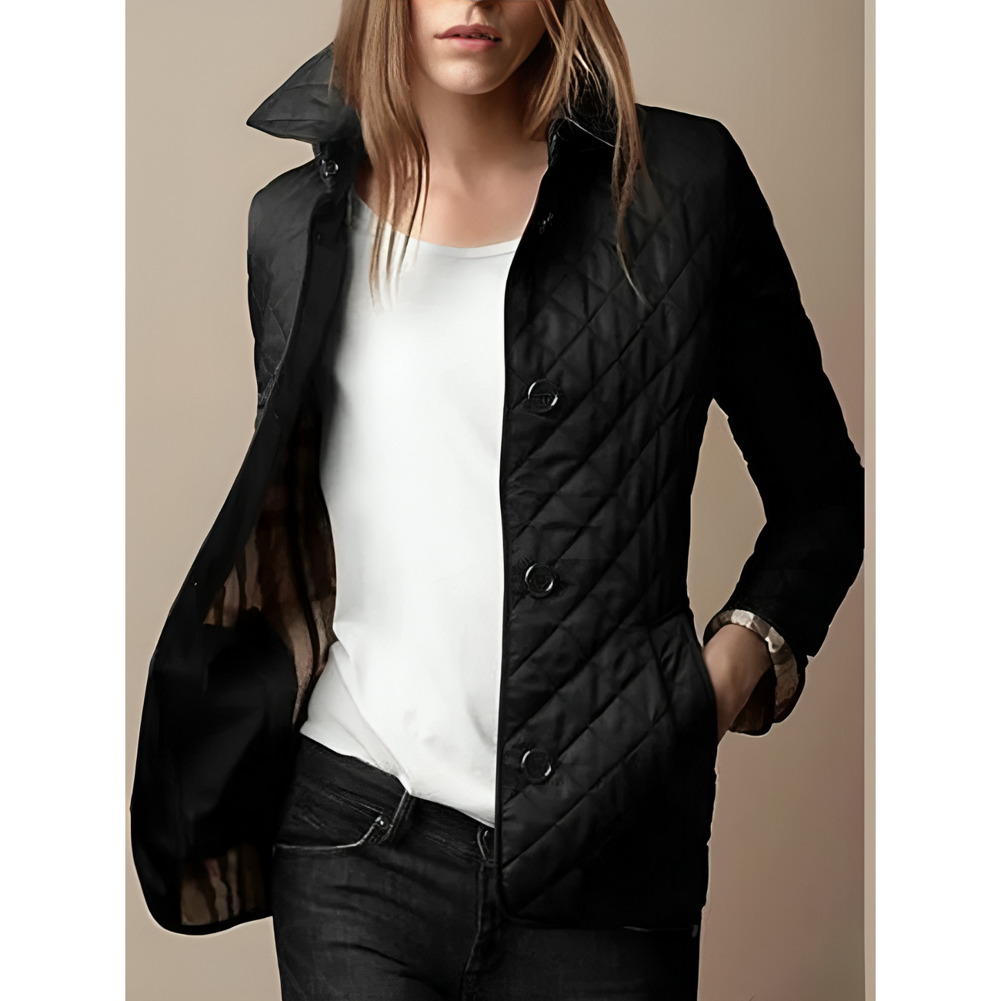 Kurze Steppjacke für Damen