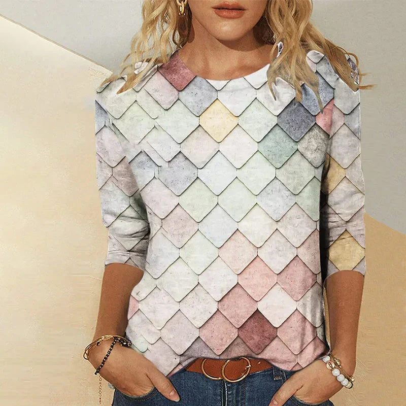 Lichtfarbiger Pullover für Damen