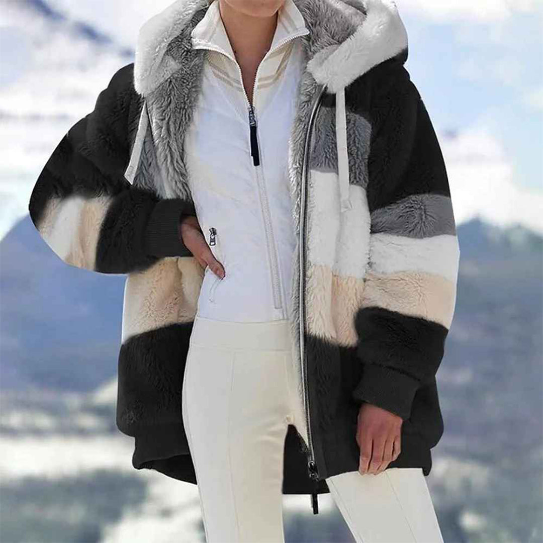 Damen Warme Oversized Kapuzenjacke