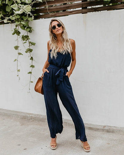 Jumpsuit mit weitem Bein und hoher Taille