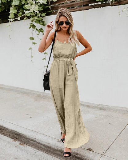 Jumpsuit mit weitem Bein und hoher Taille