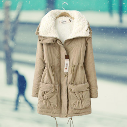 Solide Damen-Winterjacke aus Baumwolle