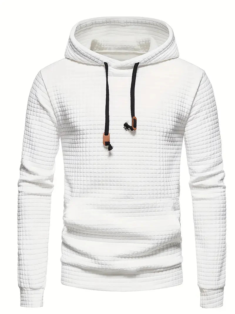 Adie - Unifarbener Hoodie mit Waffelmuster