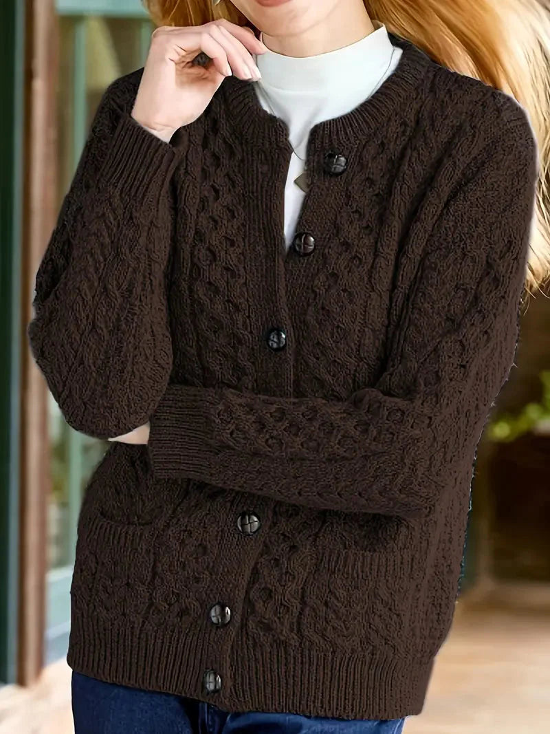 Bequeme Strickjacke mit Knopfdetails für Alltag und Freizeit