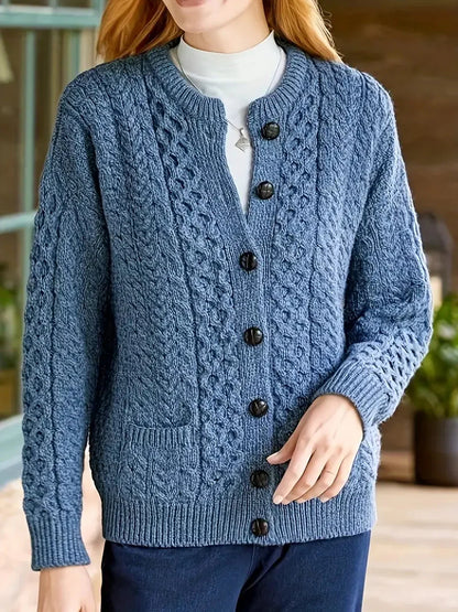 Bequeme Strickjacke mit Knopfdetails für Alltag und Freizeit