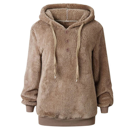 Damen Fleece-Sweatshirt mit Kapuze