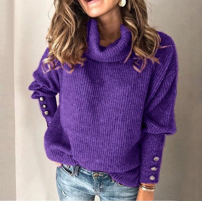 Damen Mollig gestrickter warmer Pullover