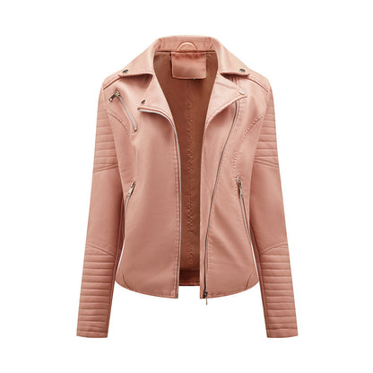 Damen Stylische Lederjacke