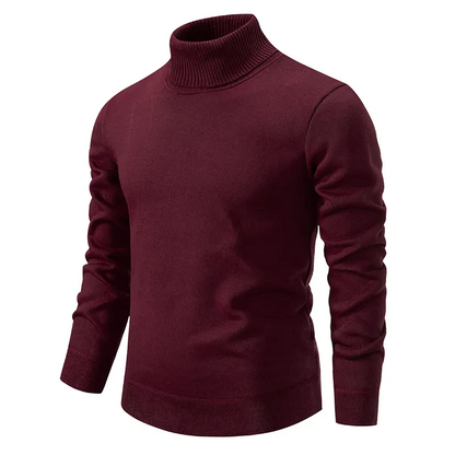 Schurwoll-Rollkragenpullover für Herren