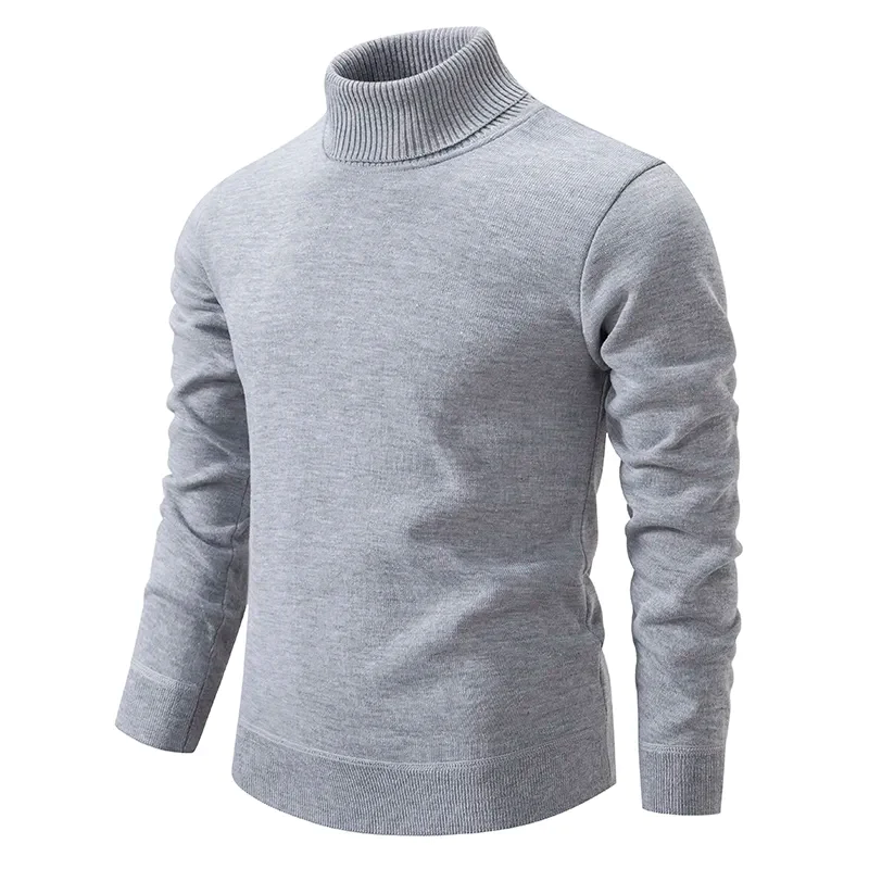 Schurwoll-Rollkragenpullover für Herren