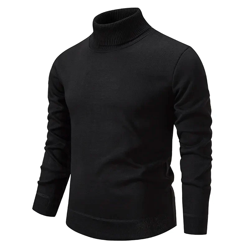 Schurwoll-Rollkragenpullover für Herren