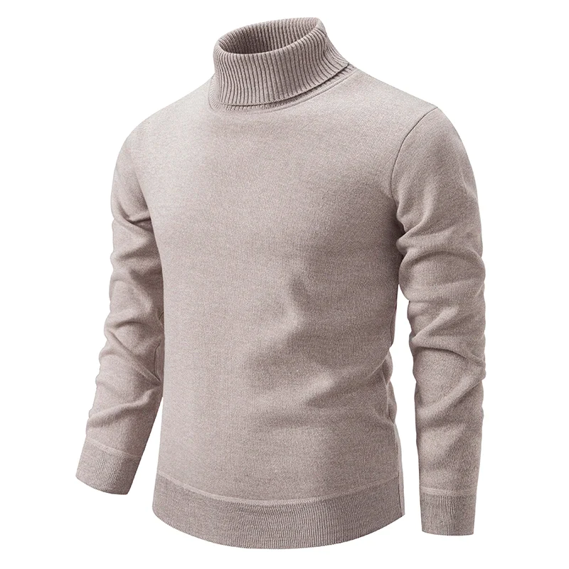 Schurwoll-Rollkragenpullover für Herren