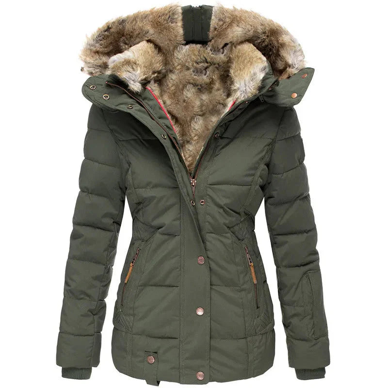 Elegante Damen Winterjacke mit Kapuze für stilvolle Auftritte