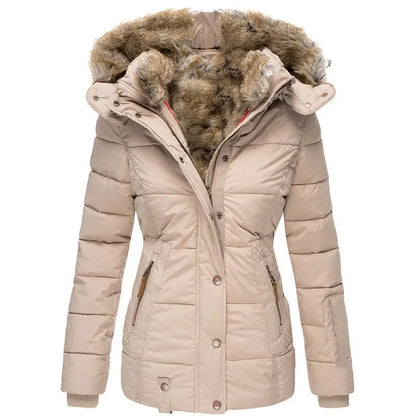 Elegante Damen Winterjacke mit Kapuze für stilvolle Auftritte