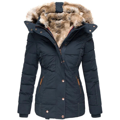 Elegante Damen Winterjacke mit Kapuze für stilvolle Auftritte