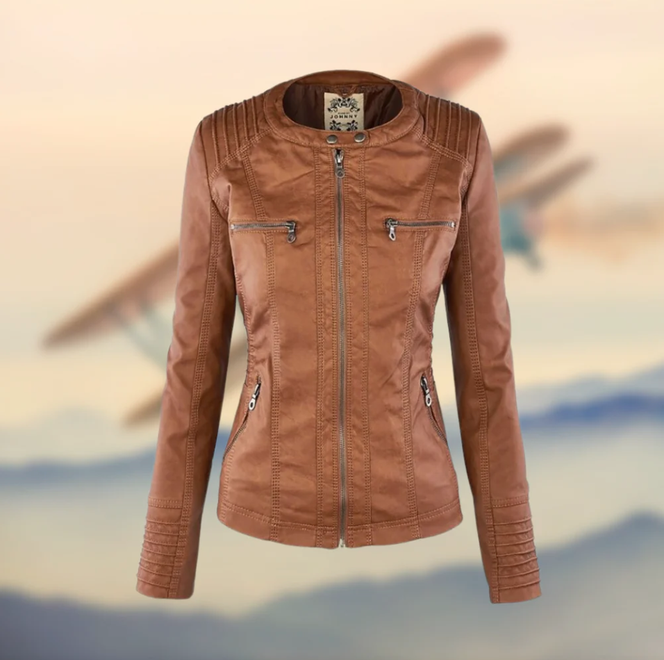 Elegante Lederjacke für stilbewusste Frauen – Vielseitig und Trendy