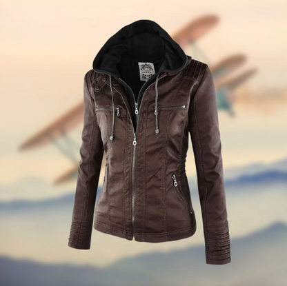 Elegante Lederjacke für stilbewusste Frauen – Vielseitig und Trendy