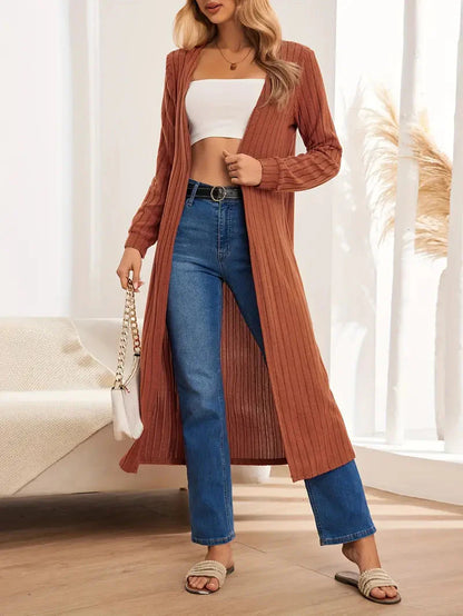 Elegante Strickjacke mit Offener Front – Must-Have für Stilbewusste