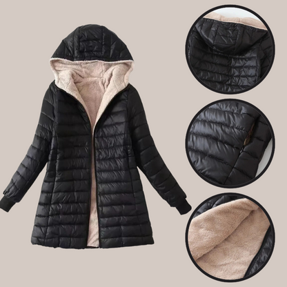 Elegante Winterjacke für Damen | Langer Mantel mit Fleece für ultimativen Komfort