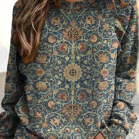 Eleganter Damenpullover mit floralem Design für stilvolle Looks