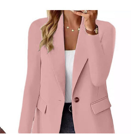 Eleganter Langarm-Cardigan aus Polyester für Damen – Vielfältige Farben und Größen verfügbar