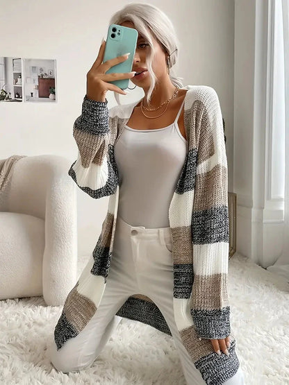 Eleganter offener Cardigan für trendige Übergangslooks im Frühling und Herbst