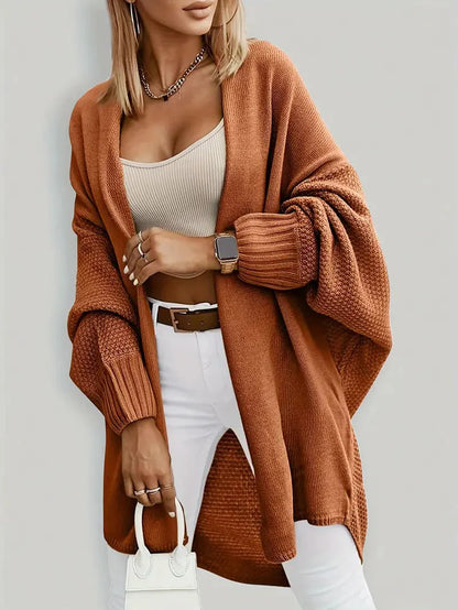 Eleganter Offener Strickcardigan mit Langen Ärmeln für Komfort und Stil