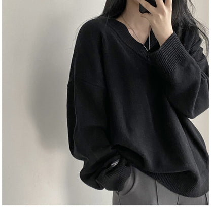 Eleganter V-Ausschnitt Pullover für den perfekten Dark Academia Stil