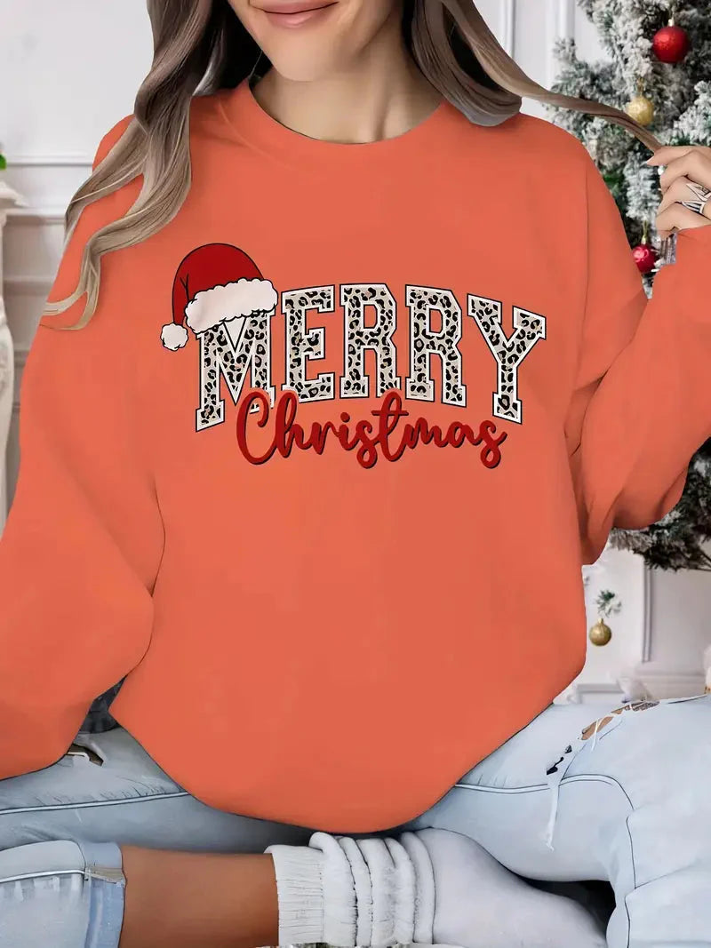 Festliches Weihnachts-Sweatshirt für Frauen, Polyester