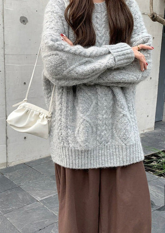 Gemütlicher Oversize Pullover im klassischen Fisherman-Stil für entspannte Looks