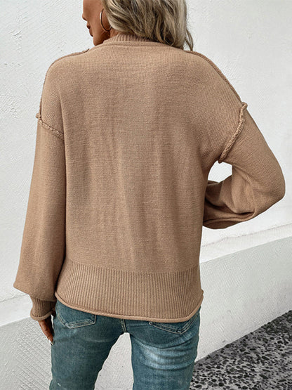 Herbstlicher Eleganz-Pullover mit Langarm - Vielseitig und Bequem für Jedes Outfit