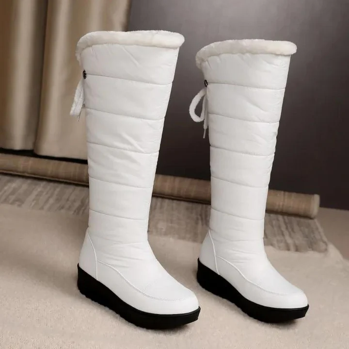 Kniehohe Winterstiefel mit Fleecefutter - Stilvolle Damen Schneestiefel für kalte Tage