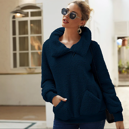 Kuscheliger Damen-Winterpullover – Trendiges Strickdesign für kalte Tage