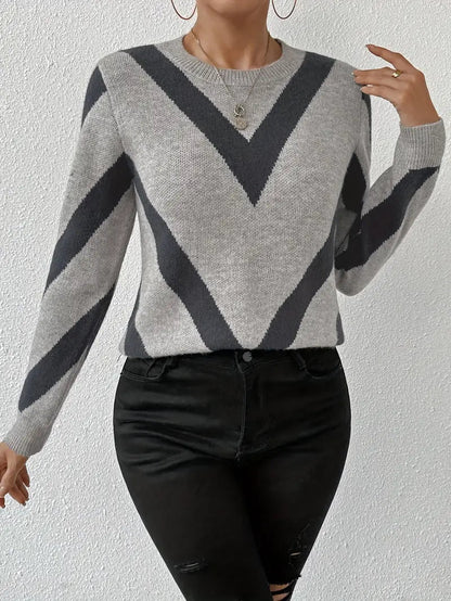 Langärmliger Pullover, ideal für die Herbst- und Wintergarderobe