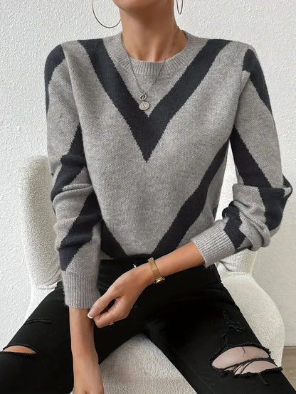 Langärmliger Pullover, ideal für die Herbst- und Wintergarderobe