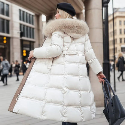 Luxuriöser langer Parka für Damen