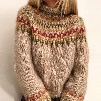 Musterreicher Winterpullover im Fair-Isle-Stil