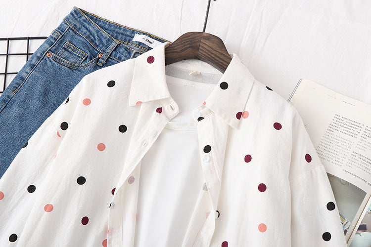 Polka Dot Bluse